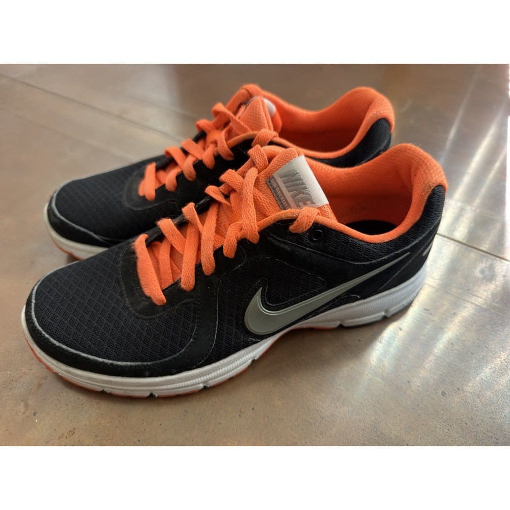 Nike Air Relentless Running Shoes Black Orange Women's Size 9.5 Sneakers